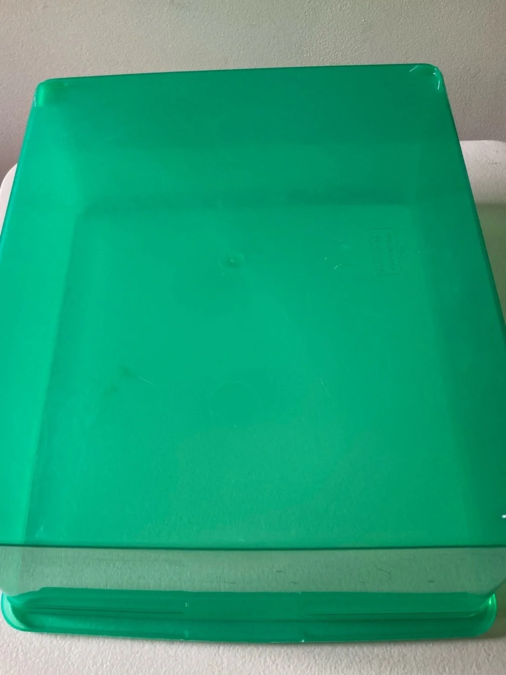 LEGO Mini figure Graphic Green Plastic Storage Bin 1 Compartment